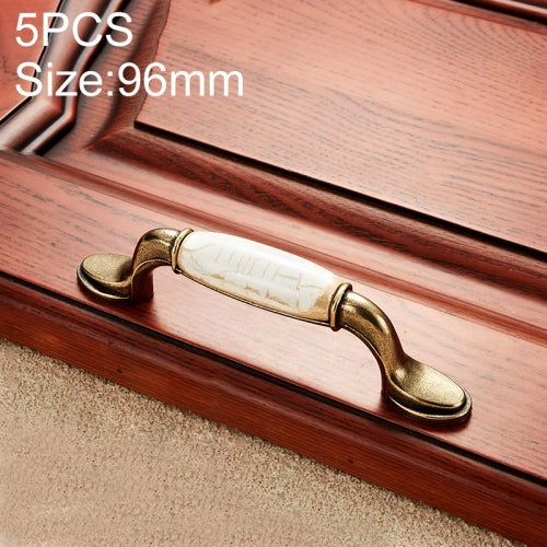 5 PCS 5012B_96 Marble Texture Ceramic Closet Cabinet Handle Pitch: 96mm