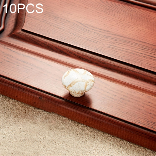 10 PCS 5083 Single Hole Marble Texture Ceramic Closet Cabinet Handle