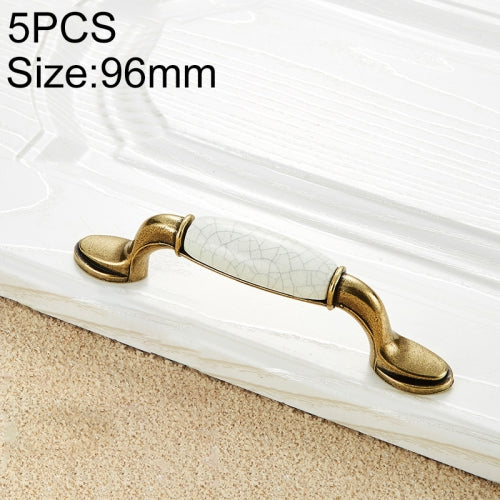 5 PCS 5012B_96 Ceramic Crack Closet Cabinet Handle Pitch: 96mm