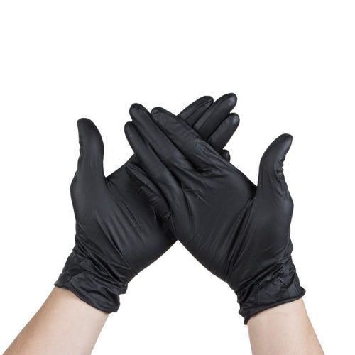 20 Pairs Disposable Butyronitrile Gloves Labor Supplies, Size: S, Suitable for Palm Width: Less Than 8cm(Black)