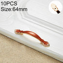 10 PCS 6032A_64 Red Amber Paint Closet Cabinet Handle Pitch: 64mm