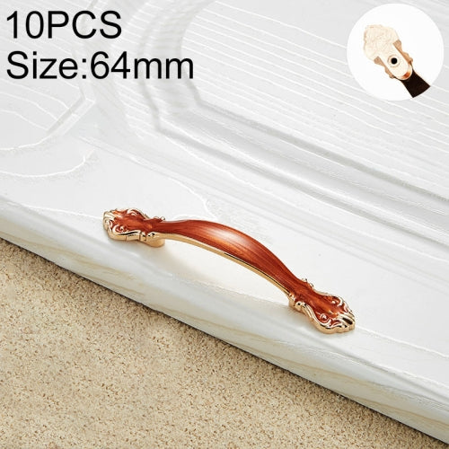 10 PCS 6032A_64 Red Amber Paint Closet Cabinet Handle Pitch: 64mm