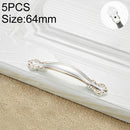 5 PCS 6032A_64 Gold and Silver Paint Closet Cabinet Handle Pitch: 64mm