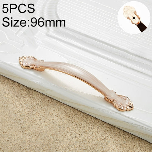 5 PCS 6032A_96 White Amber Paint Closet Cabinet Handle Pitch: 96mm