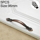 5 PCS 6032A_96 Red Ancient Paint Closet Cabinet Handle Pitch: 96mm