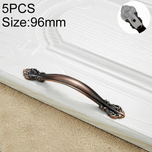5 PCS 6032A_96 Red Ancient Paint Closet Cabinet Handle Pitch: 96mm