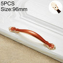 5 PCS 6032A_96 Red Amber Paint Closet Cabinet Handle Pitch: 96mm