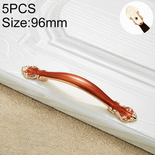 5 PCS 6032A_96 Red Amber Paint Closet Cabinet Handle Pitch: 96mm