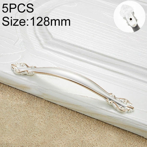 5 PCS 6032A_128 Gold and Silver Paint Closet Cabinet Handle Pitch: 128mm