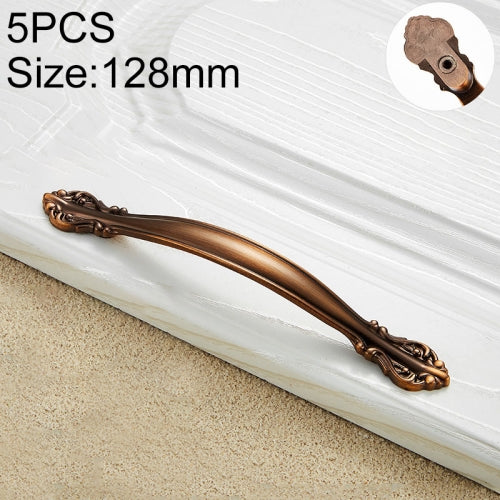 5 PCS 6032A_128 Coffee Paint Closet Cabinet Handle Pitch: 128mm