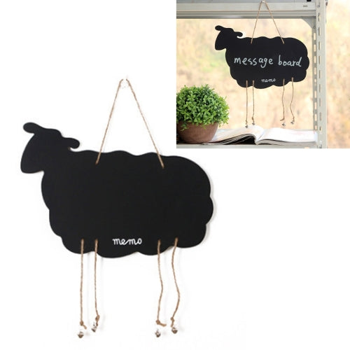 Sheep Shape Creative Hanging Double-sided Black White Message Board Hanging Wooden Creative Message Blackboard Home Decoration Wood Crafts