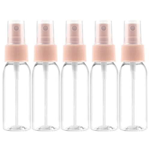 5 PCS Clear Portable Bottle Fine Mist Spray Bottle, 30ml(Pink)