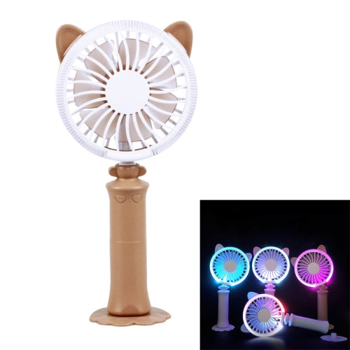 Sunshine Twisted Cat Night USB Fan With 180 Degree Rotation & Wind 2 Speeds (Brown)