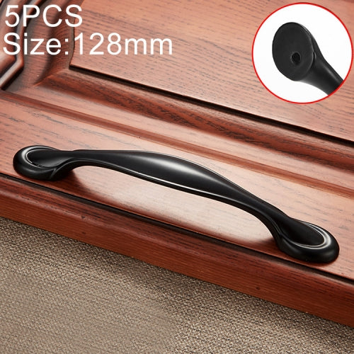 5 PCS 6591-128 Simple Archaistic Zinc Alloy Handle for Cabinet Wardrobe Drawer Door, Hole Spacing: 128mm
