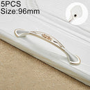 5 PCS 6026A-96 European Style Zinc Alloy Cabinet Wardrobe Drawer Door Handle, Hole Spacing: 96mm (Gold+Silver)