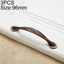5 PCS 6026A-96 European Style Zinc Alloy Cabinet Wardrobe Drawer Door Handle, Hole Spacing: 96mm (Red Bronze)