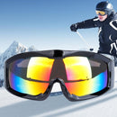 904 Unisex Single Layer Anti-fog Anti-dust UV Protection Spherical Goggles with Adjustable Anti-slip Strap (Polished Black)