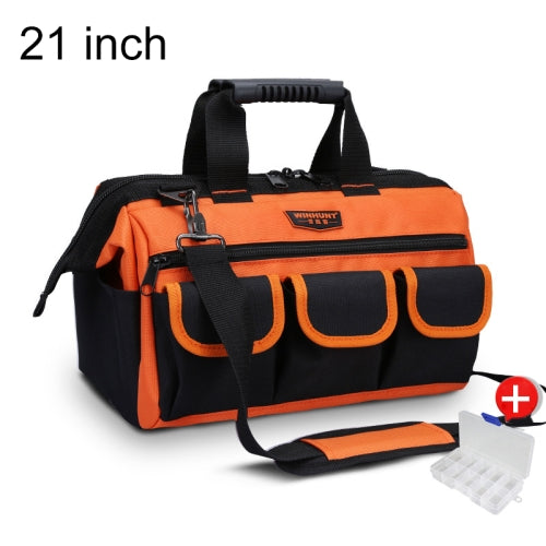 WINHUNT Multi-function Oxford Cloth Wear-resisting Hardware Maintenance Tools Handbag Shoulder Bag Convenient Tool Bag with Zipper Bag, Size : 21 inch