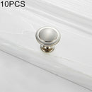 10 PCS 4003 White Single Hole Solid Zinc Alloy Round Handle for Cabinet Wardrobe Drawer Door