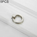 5 PCS 4201 Wire Drawing Single Hole Zinc Alloy Ring Round Handle for Cabinet Wardrobe Drawer Door
