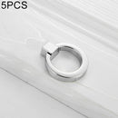 5 PCS 4201 Bright Chrome Single Hole Zinc Alloy Ring Round Handle for Cabinet Wardrobe Drawer Door