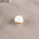 5 PCS 5017 K Gold White Single Hole Solid Zinc Alloy Ceramics Round Handle for Cabinet Wardrobe Drawer Door