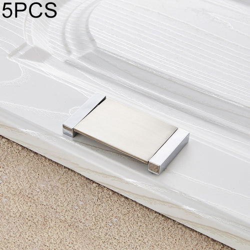 5 PCS 1050-64 White Zinc Alloy Stainless Steel Nickel Wire Drawing Cabinet Wardrobe Drawer Door Handle, Hole Spacing: 64mm