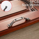 5 PCS 6201-96 Sub Red Zinc Alloy Cabinet Wardrobe Drawer Door Handle, Hole Spacing: 96mm