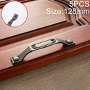 5 PCS 6201-128 Sub Cyan Zinc Alloy Cabinet Wardrobe Drawer Door Handle, Hole Spacing: 128mm