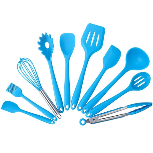 kn7050 10 in 1 Silicone Kitchen Tool Set(Blue)
