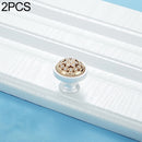 2 PCS 6553 Single Hole Crystal Glass Diamond Drawer Cabinet Handle