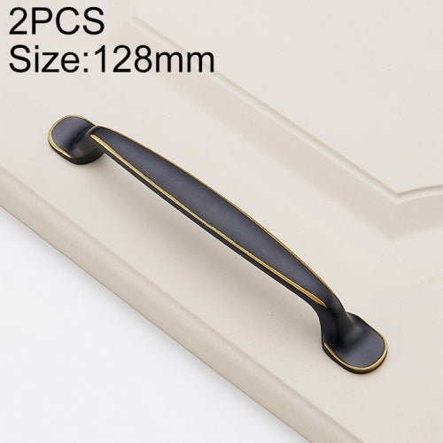 2 PCS 6552_128 American Style Black Brass Drawer Cabinet Handle