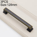 3 PCS 6609_128 American Style Black Brass Drawer Cabinet Handle