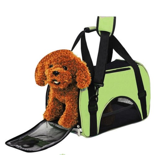 Waterproof Portable Pet Handbag Shoulder Bag for Cat / Dog and Other Pets Small , Size:40*30*20cm(Green)