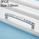 3 PCS 8088_128 Bright Chrome Crystal Glass Diamond Closet Cabinet Handle