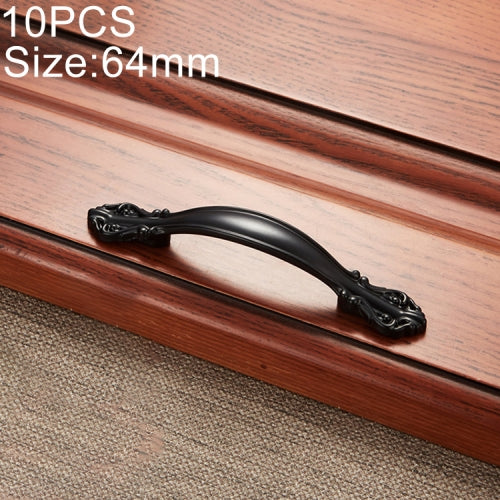 10 PCS 6032A-64 Simple Archaistic Zinc Alloy Handle for Cabinet Wardrobe Drawer Door, Hole Spacing: 64mm