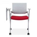 129D Thick Breathable Mesh Folding Training Chair Conference Chair with Writing Board (Red)