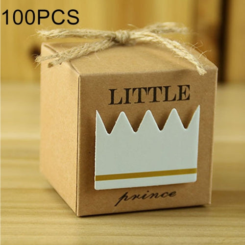 100 PCS European Style Wedding Prince Pattern Sugar Box, Size: 5.3*5.3*5.3cm