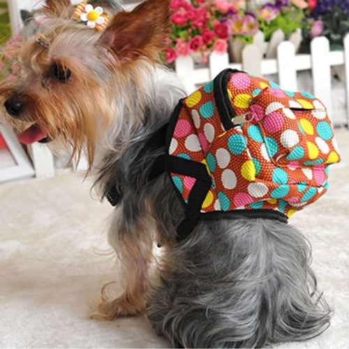 Pet Own Backpack Pet Circle Wave Point The Dog Small Backpack with Towing Rope Medium , Chest Measurement: 36-54cm(Brown)
