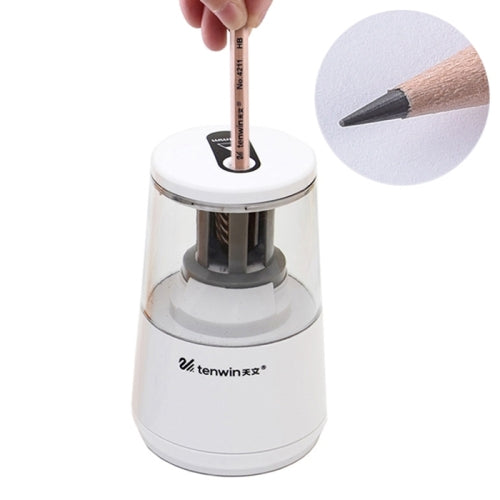 Office School AC & AA Battery Operated Electric HB 2B Colored Pencil Sharpener (White)