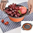 Creative Folding Vegetables Fruits Storage Basket Organizer Drain Basket, S, Size: 24.5*20*9cm(Orange)