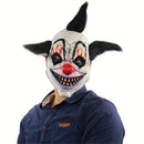 Halloween Festival Party Latex Wizard Clown Frightened Mask Headgear, with Hair