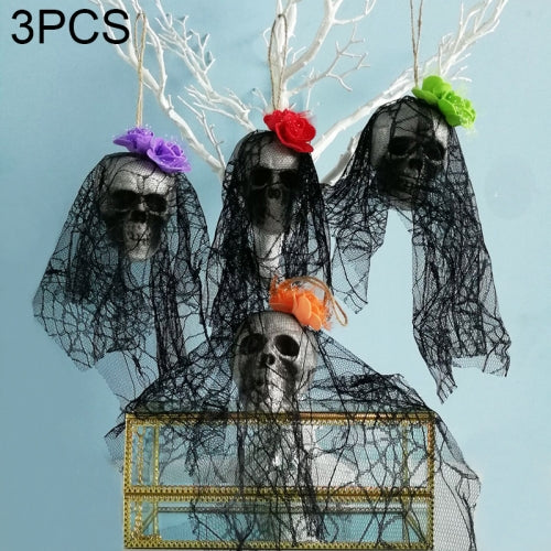 3 PCS Halloween Decorations Bar KTV Scene Layout Props Bubble Skull Hanging Ornaments, Random Style Delivery