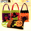 5 PCS Halloween Decoration Creative Cartoon Candy Gift Square Tote for Children, Random Style Delivery