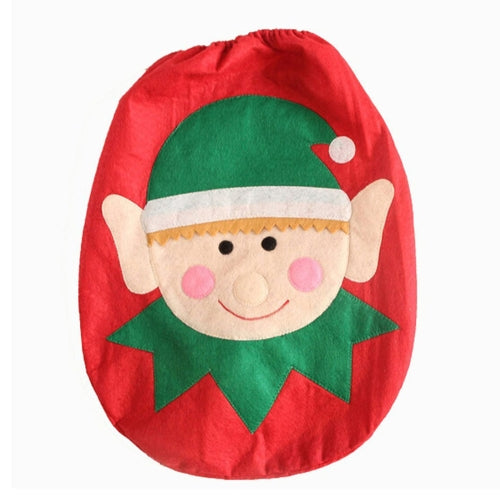 Fancy Christmas Decoration Santa Elf Toilet Lid Cover, Size: 44 x 35cm