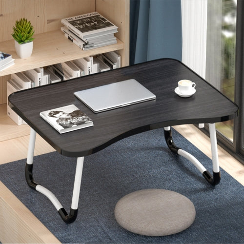 W-shaped Non-slip Legs Adjustable Folding Portable Laptop Desk without Card Slot(Black)