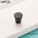 10 PCS 9001-Single Big Oval Drawer Cabinet Door Aluminum Alloy Handle (Black)