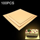100 PCS Square Cake Cardboard Pad Golden Cake Mousse Cake Mat, Size: 18 x 18cm