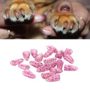 20 PCS Decorative Glitter Powder Furniture Protecting Pet Nail Covers, Size: XS (for 0.5-2.5kg Pets)(Pink)