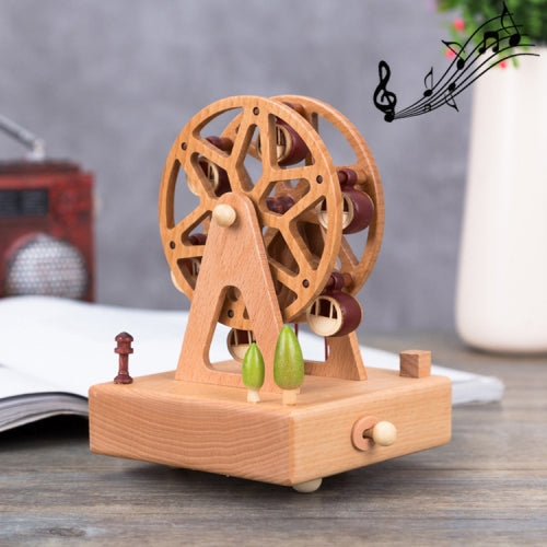 Round Ferris Wheel Shape Home Decor Originality Wooden Musical Boxes